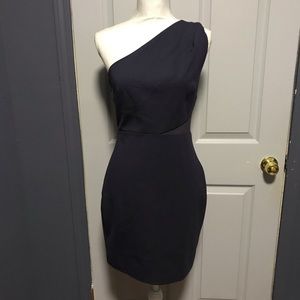 Halston Heritage One Shoulder Dress